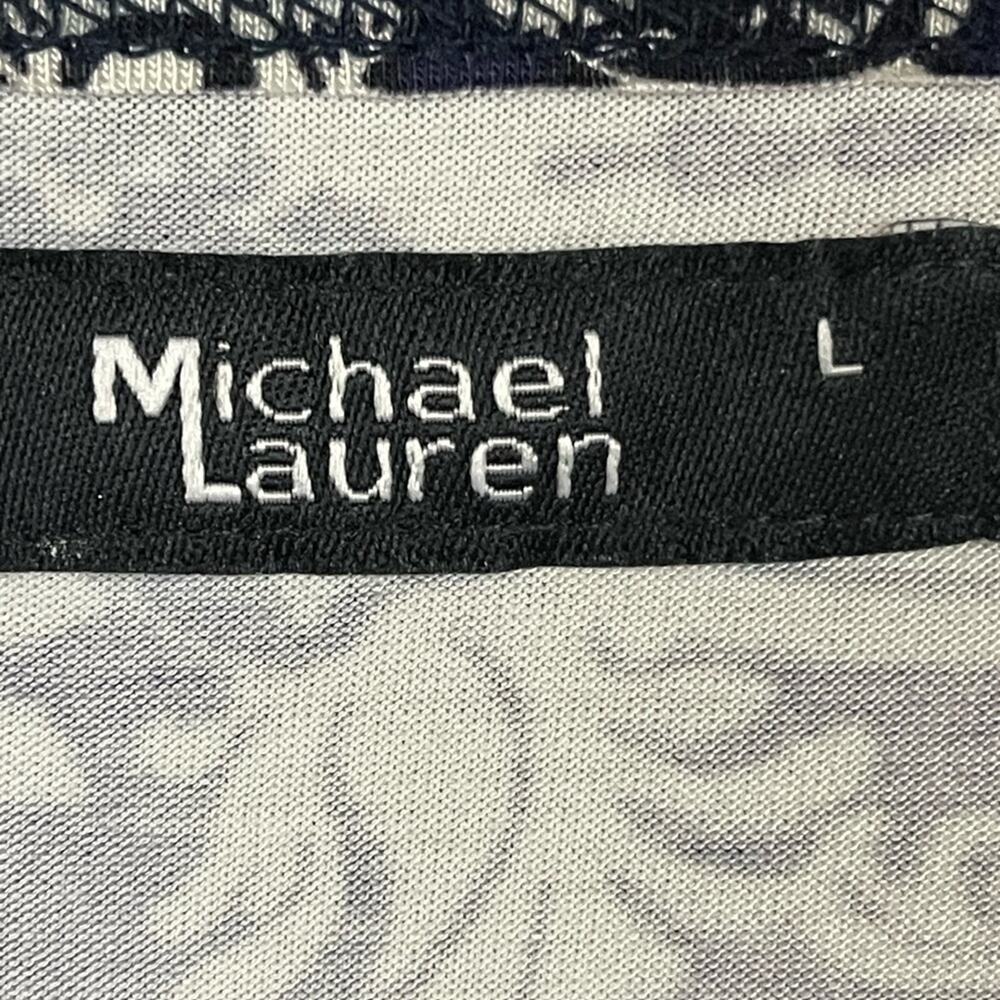 Michael Lauren Oak Bell Long Sleeve Top In Navy Blue and White Size L NWT - Picture 6 of 8